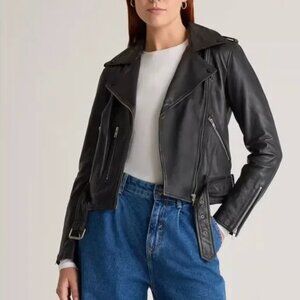 Quince 100% Leather Motorcycle Jacket
